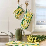 Double Oven Mitt | Golden Wattle | Linen Cotton